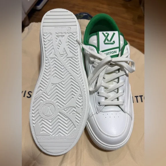 Authentic Louis Vuitton Charlie sneaker white & green